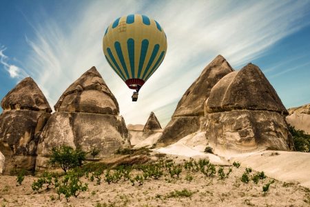 Cappadocia balloon over fairy chimneys