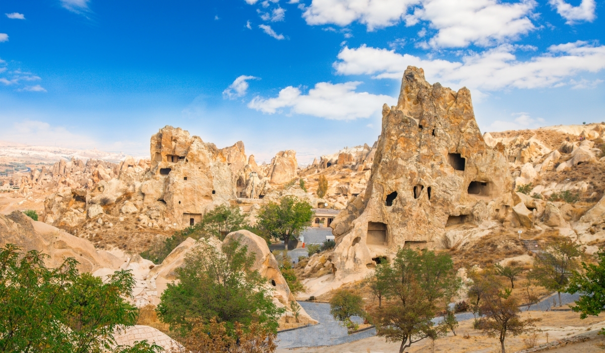 Cave dwellings and fairy chimneys in Göreme National Park – Cappadocia UNESCO site